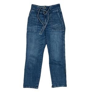 Abercrombie & Fitch Women's Jeans 27 4R Ultra High Rise Straight 26x26 Tie Waist